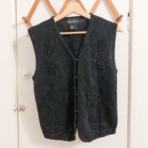 Vintage Embroidered and Beaded Vest